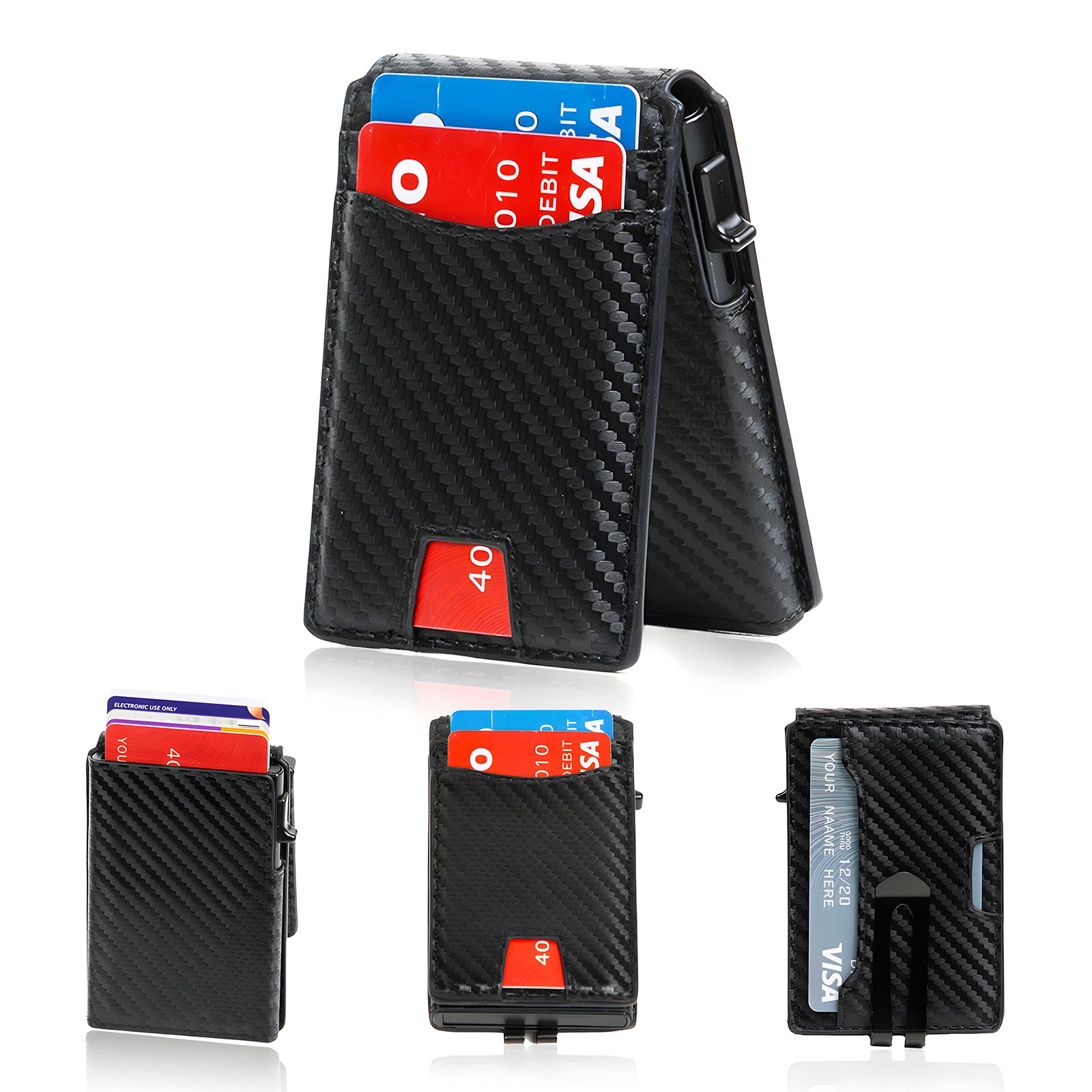 XYT Carbon Fiber Pop-Up Wallet – Effortless, Secure, and Stylish