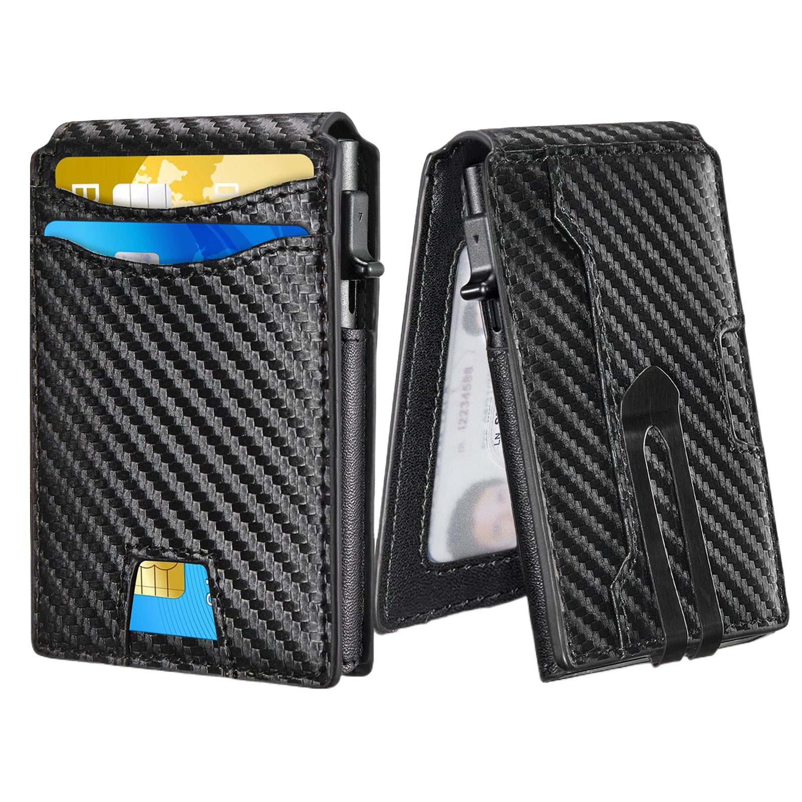 XiAOYUNTiAN Carbon Fiber Pop-Up Wallet For men